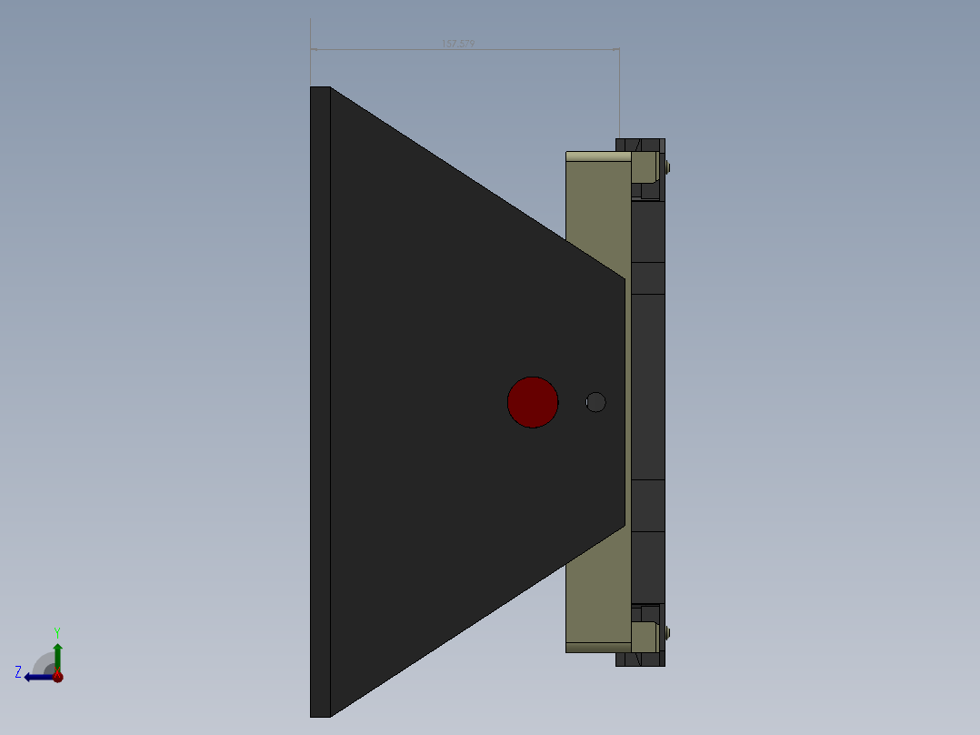旋转支架治具右视图