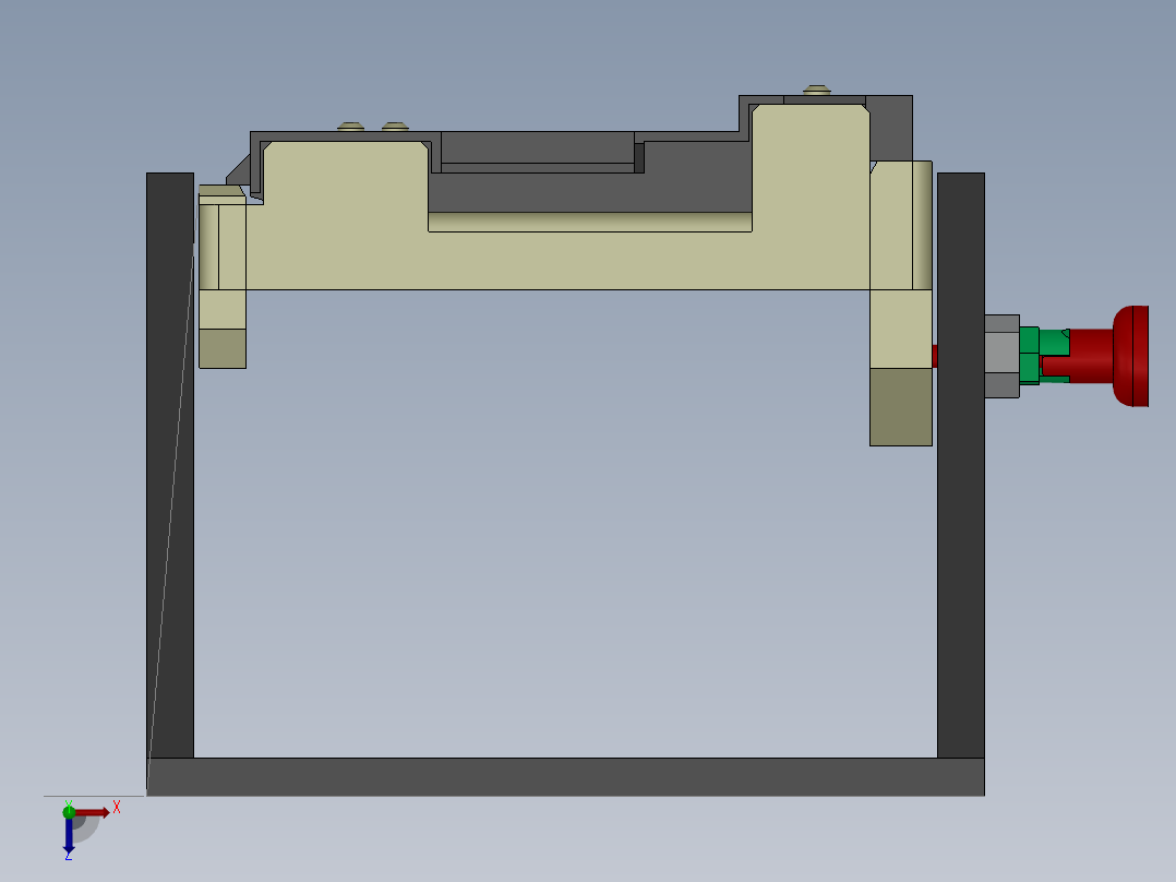 旋转支架治具俯视图