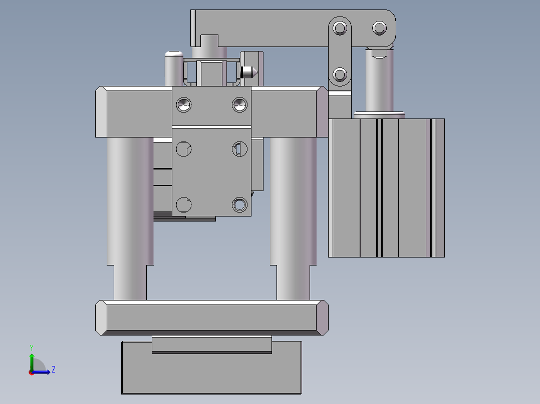 工装定位治具sw17左视图