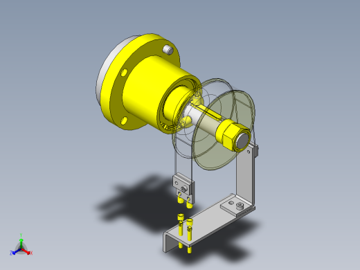 拉出卷筒产品时的简易制动机构