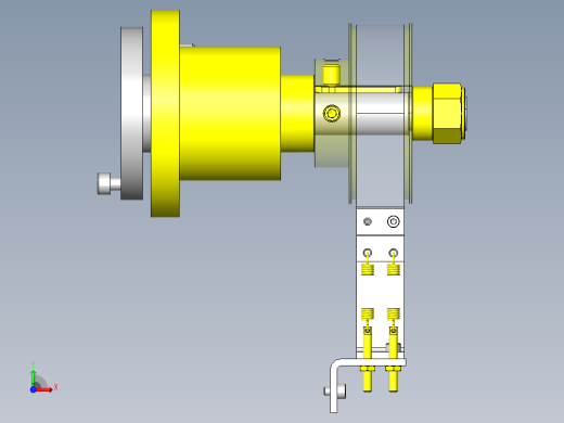 拉出卷筒产品时的简易制动机构前视缩略图