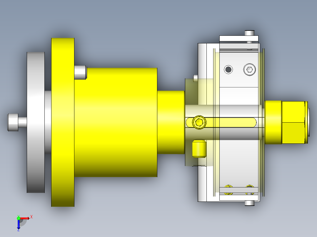 拉出卷筒产品时的简易制动机构俯视图
