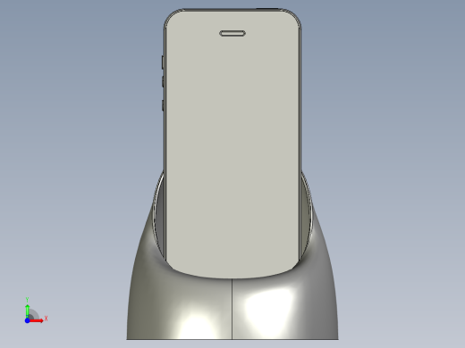 solidworks 智能手机底座前视缩略图