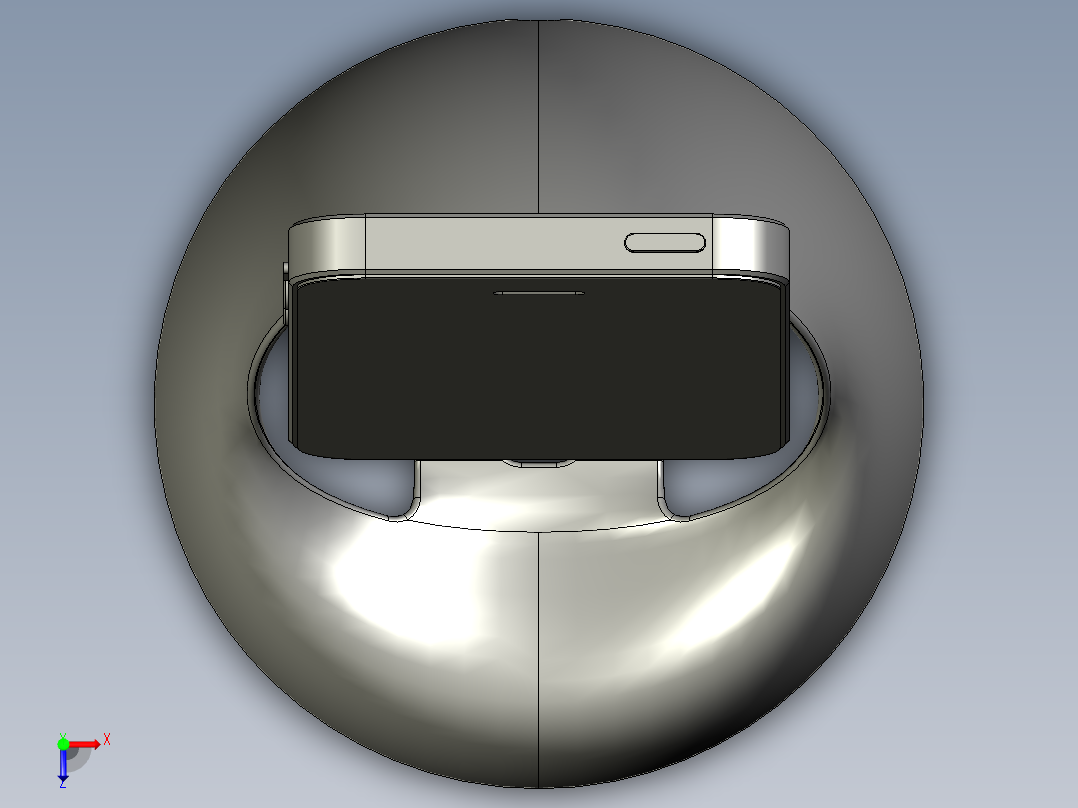 solidworks 智能手机底座俯视图