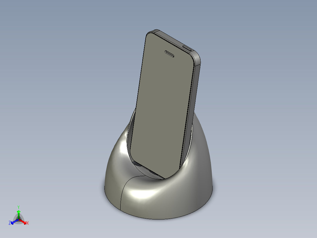 solidworks 智能手机底座正等轴测图