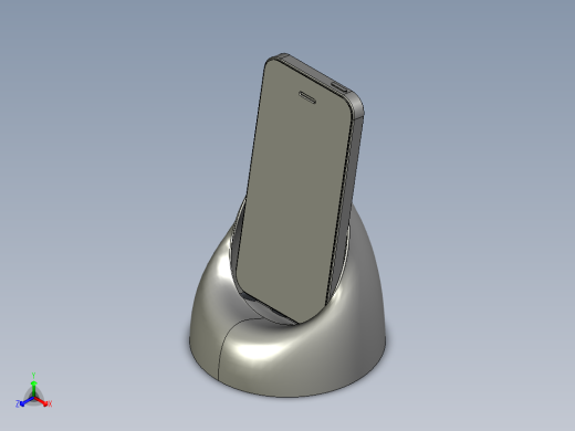 solidworks 智能手机底座正等轴测缩略图
