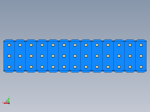 彩色公头100mil（2.54mm）系列-DS1021_blue_3x13p_100mil_Type5_rev1.0后视缩略图