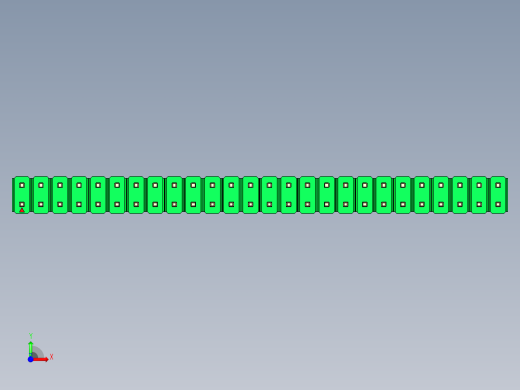 彩色公头100mil（2.54mm）系列-DS1021_green_2x26p_100mil_Type43_rev1.0前视缩略图