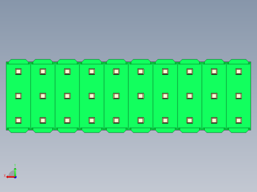 彩色公头100mil（2.54mm）系列-DS1021_green_3x10p_100mil_Type5_rev1.0后视缩略图