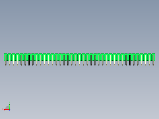 彩色公排针 100mil 2.54mm 系列-DS1022_green_2x39p_100mil_TypeD_rev1.0后视缩略图