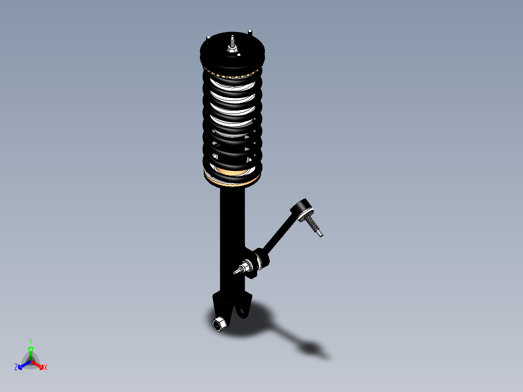 减震器正等轴测图