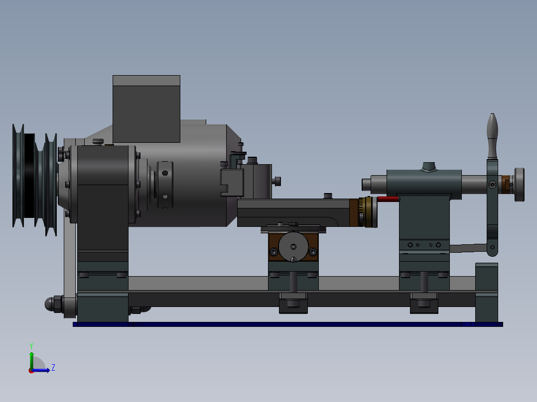 397数控铣削一体机床左视图