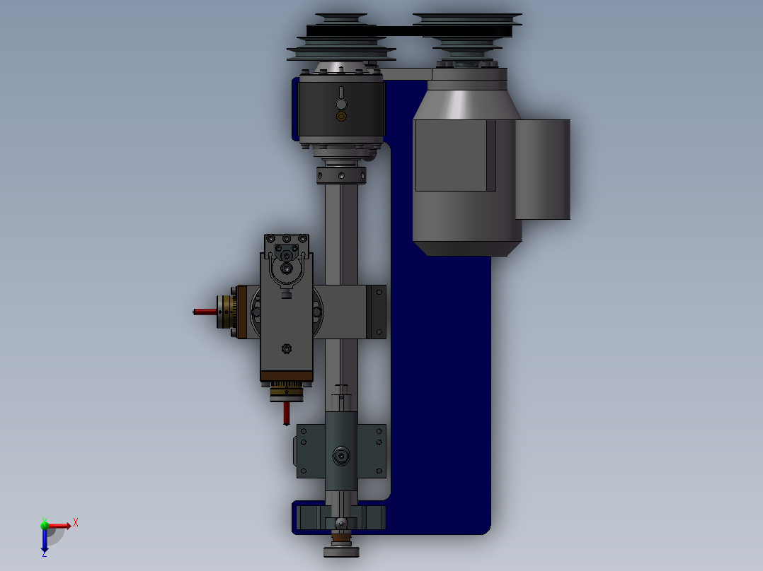 397数控铣削一体机床俯视图