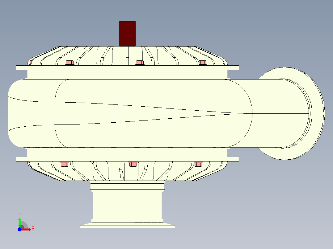 离心式水轮机2前视图