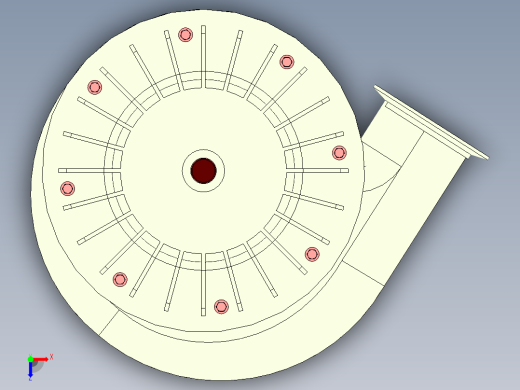 离心式水轮机2俯视缩略图