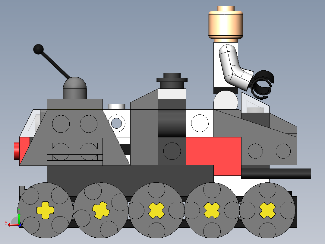 乐高星球大战汽车骑兵后视图