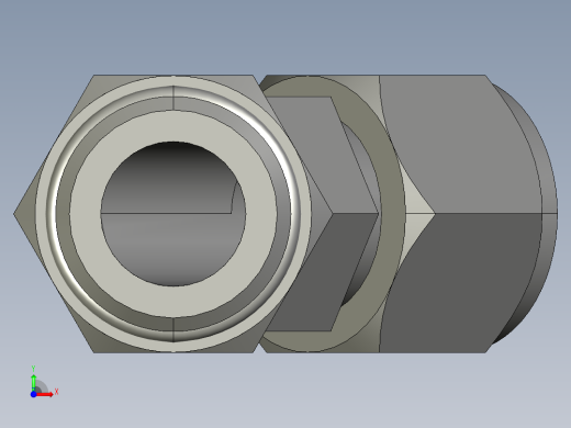 卡套式工业通用硬管接头12_v5bu-s前视缩略图