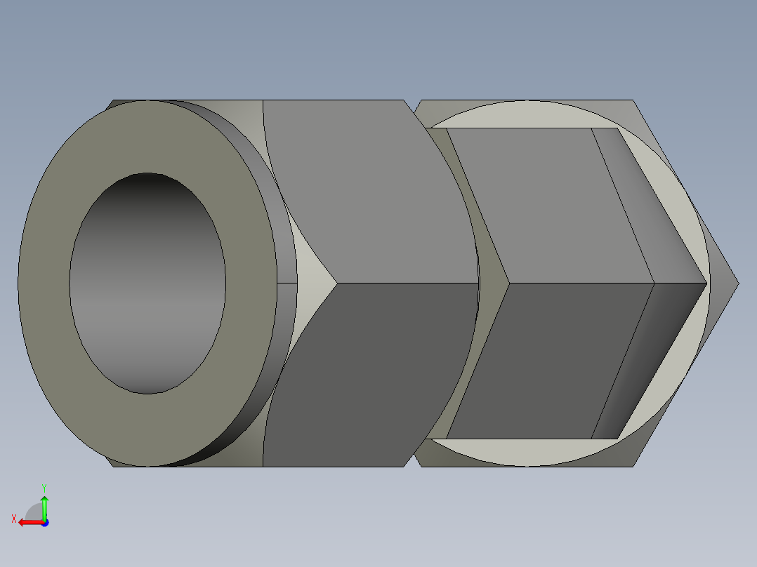 卡套式工业通用硬管接头12_v5bu-s后视图