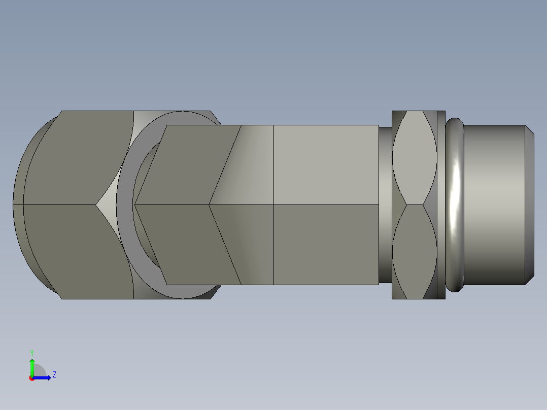 卡套式工业通用硬管接头12_v5bu-s左视图