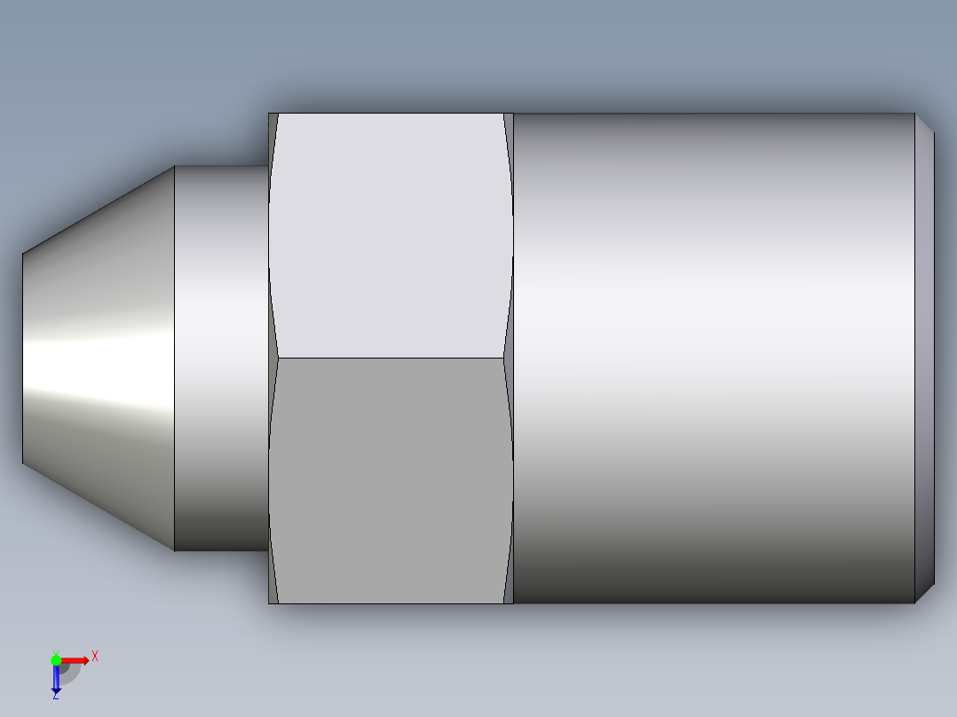 卡套式工业通用硬管接头EO_Weld_connector_AS06SX俯视图