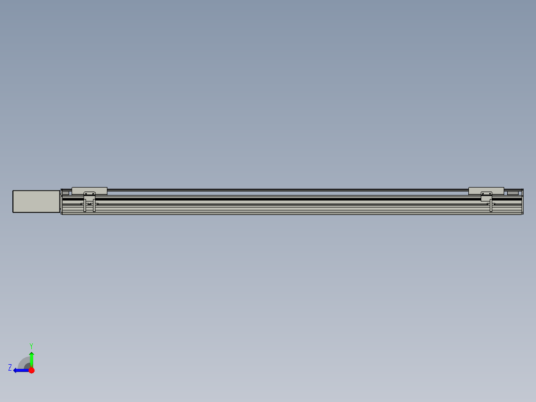 直线模组WG-LHB12-S1200-BR设计图纸右视图