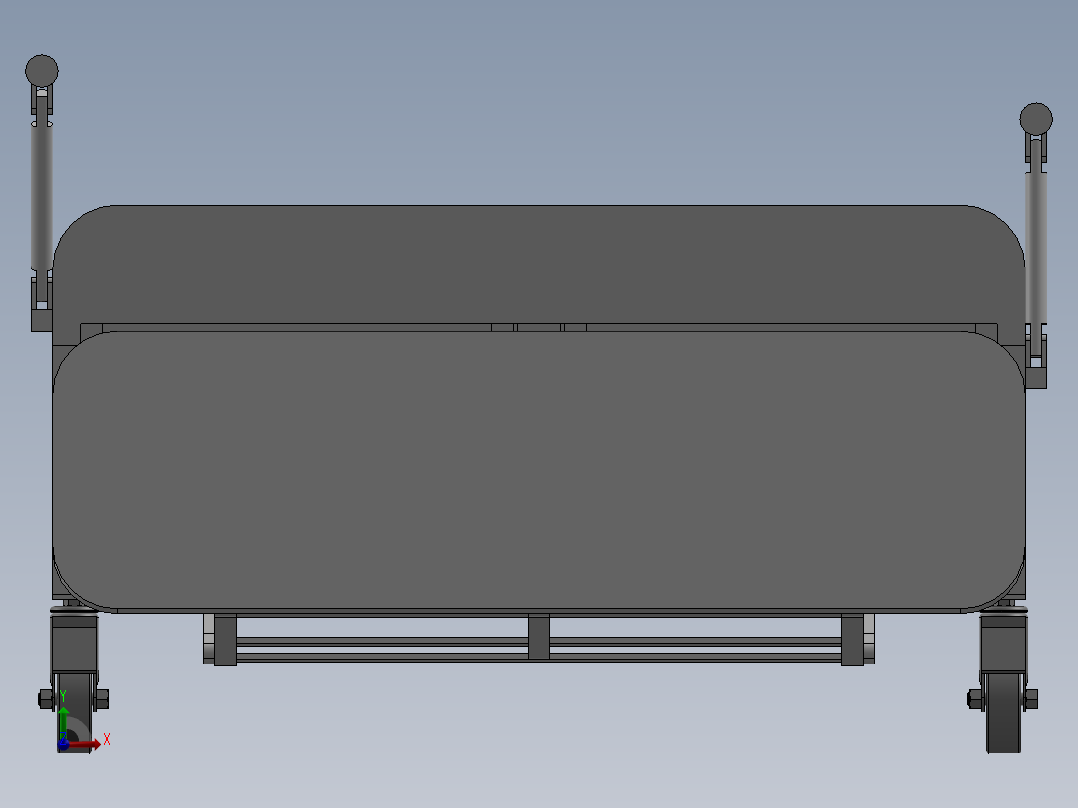 多功能护理床前视图