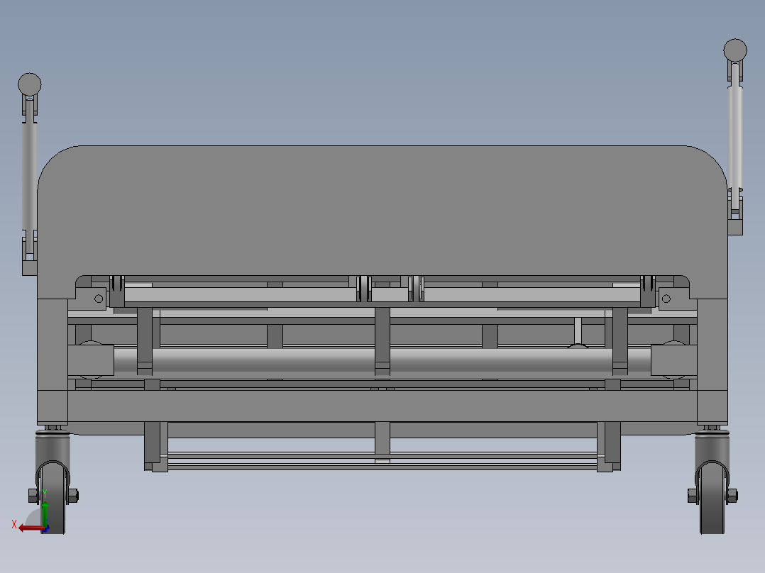 多功能护理床后视图