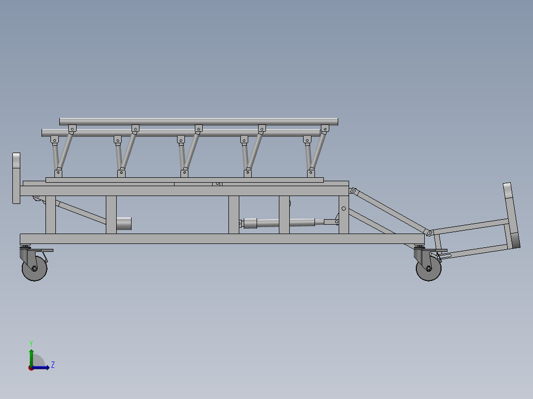 多功能护理床左视图