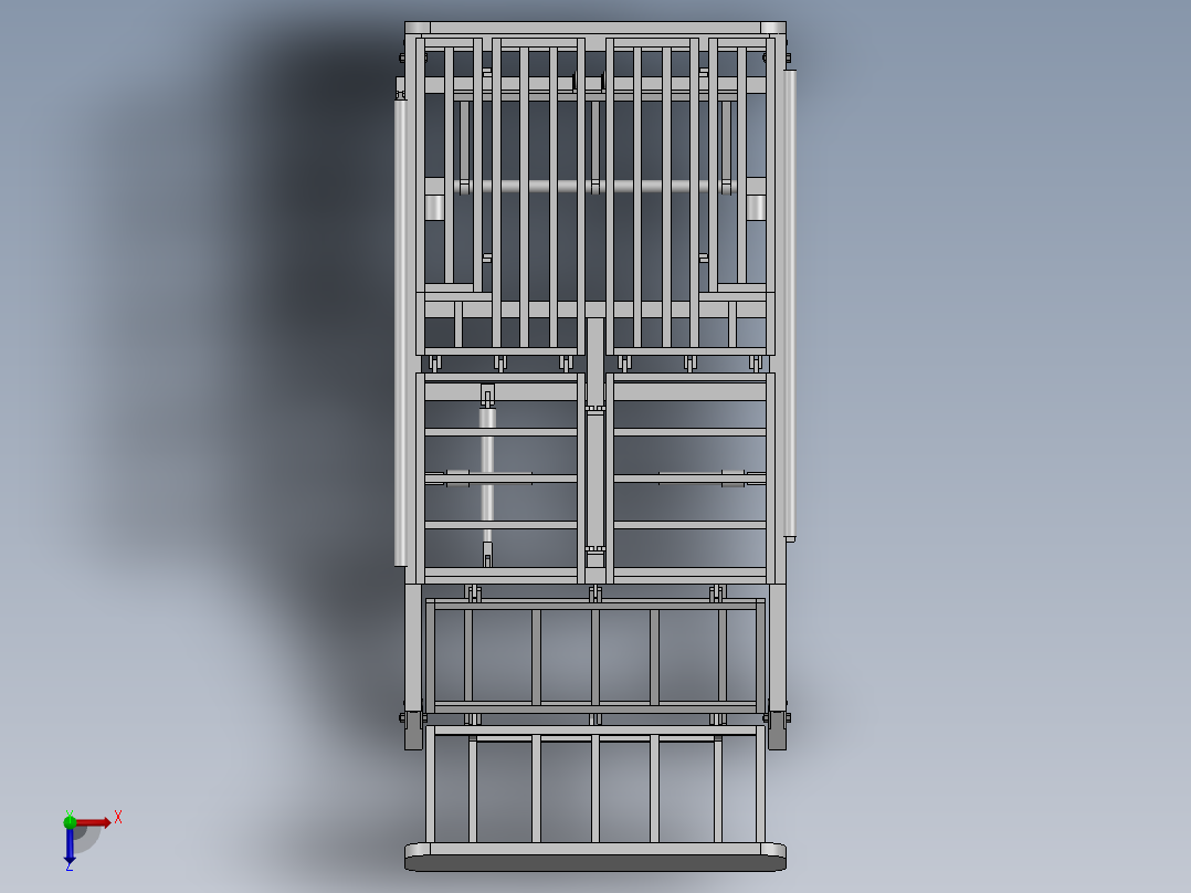 多功能护理床俯视图
