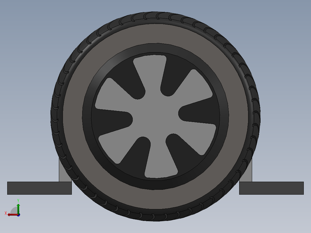 250W 24V 无刷轮毂电机带安装悬挂支架--SW后视图