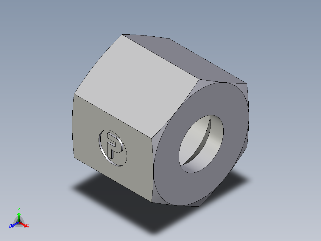 卡套式工业通用硬管接头EO_Nut_EO_24__Cone_end_M08LCFX正等轴测图
