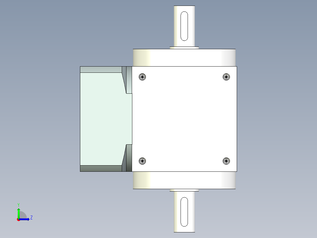 换向器PW90双轴-1 19-70-90-M6.stp左视图