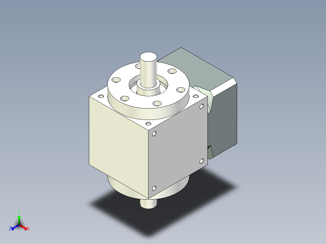 换向器PW90双轴-1 19-70-90-M6.stp正等轴测图