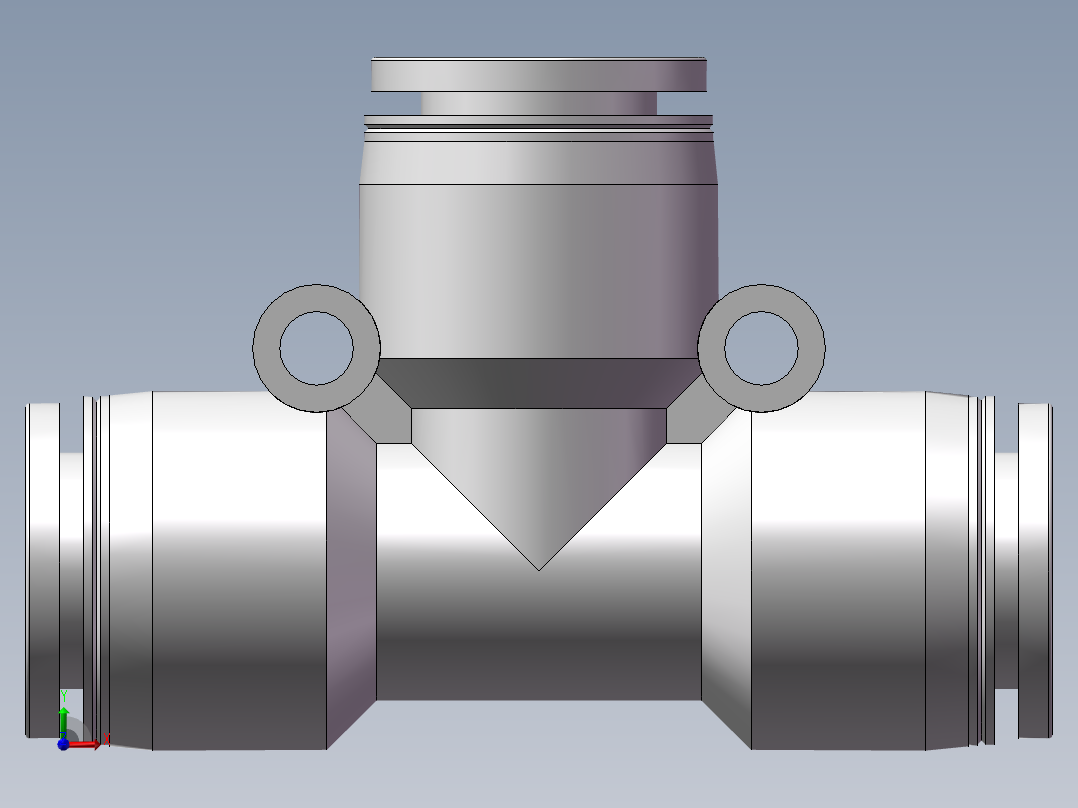 气动接头-T型三通APE12(12厘)前视图