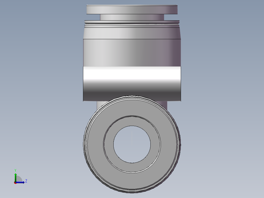 气动接头-T型三通APE12(12厘)左视图