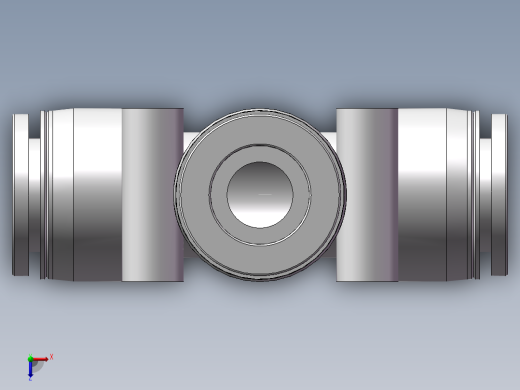 气动接头-T型三通APE12(12厘)俯视缩略图