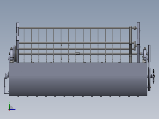 收割机割台装配SW三维图+CAD图纸左视缩略图