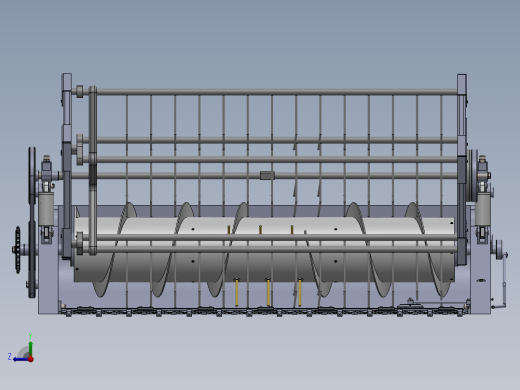 收割机割台装配SW三维图+CAD图纸右视缩略图