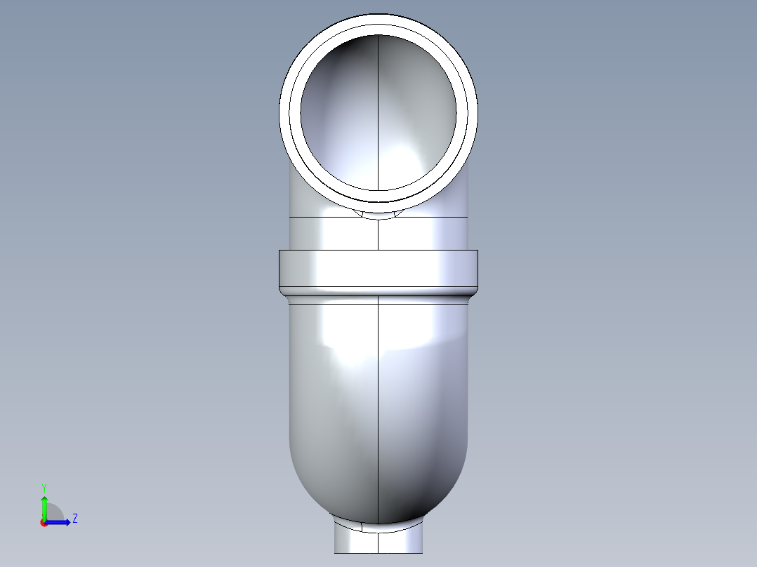 船舶管路系统S26_SeaDrainPLUS_TrapCleanout-SxS_37E171904_4in Sea Drain Plus - P-TrapCleanout-SxS左视图