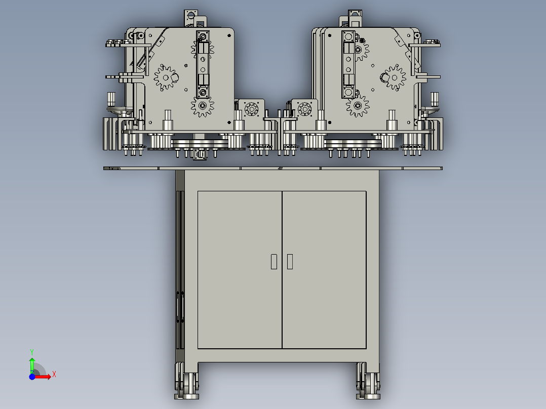 四工位动力模组标签剥离机前视图