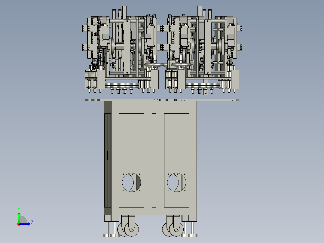 四工位动力模组标签剥离机左视图
