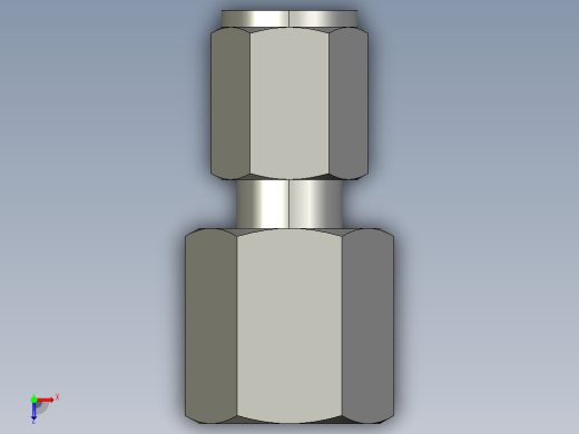 卡套式工业通用硬管接头4-4_gbu-s俯视缩略图