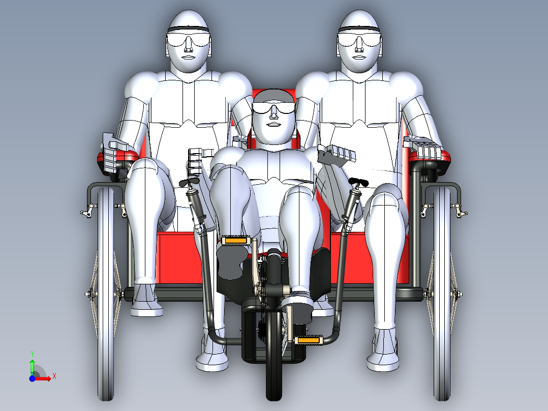 卧式人力车--x_t前视图