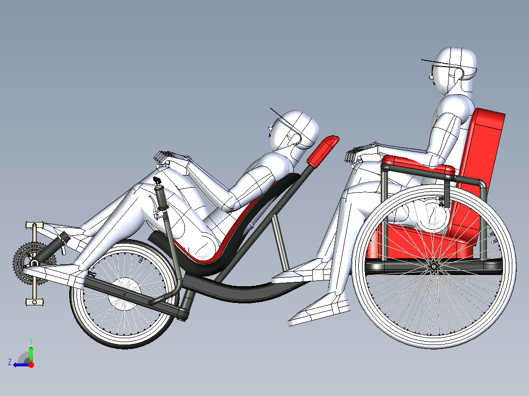 卧式人力车--x_t右视图