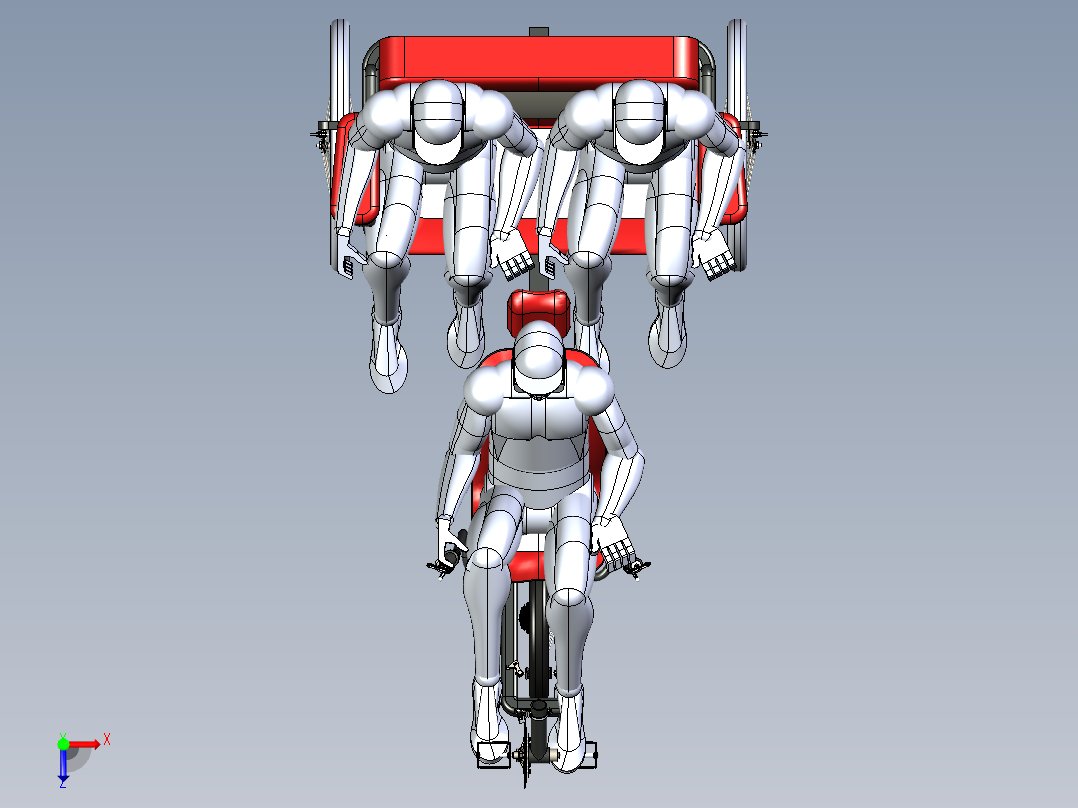 卧式人力车--x_t俯视图