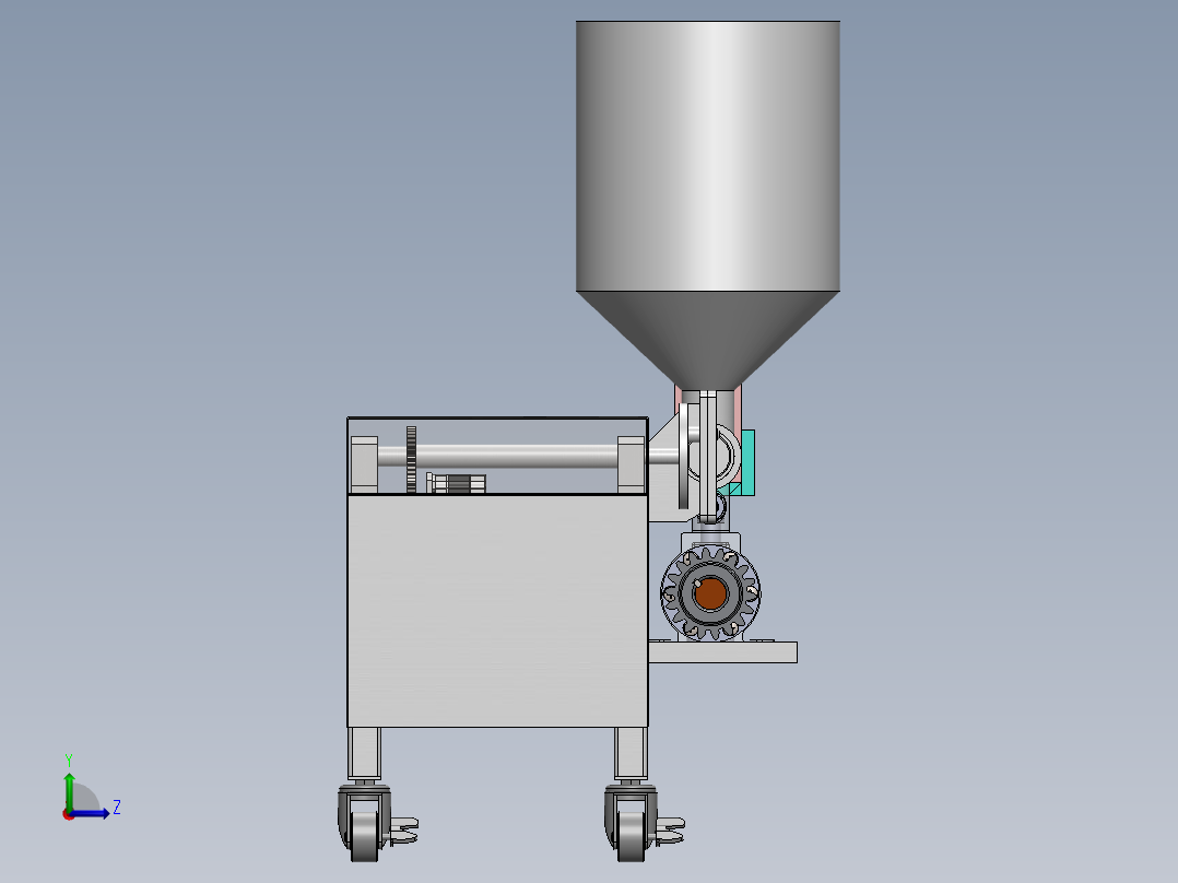 网球发球机设计左视图