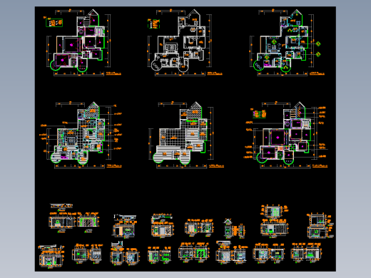 四房两厅高档住宅装饰施工图