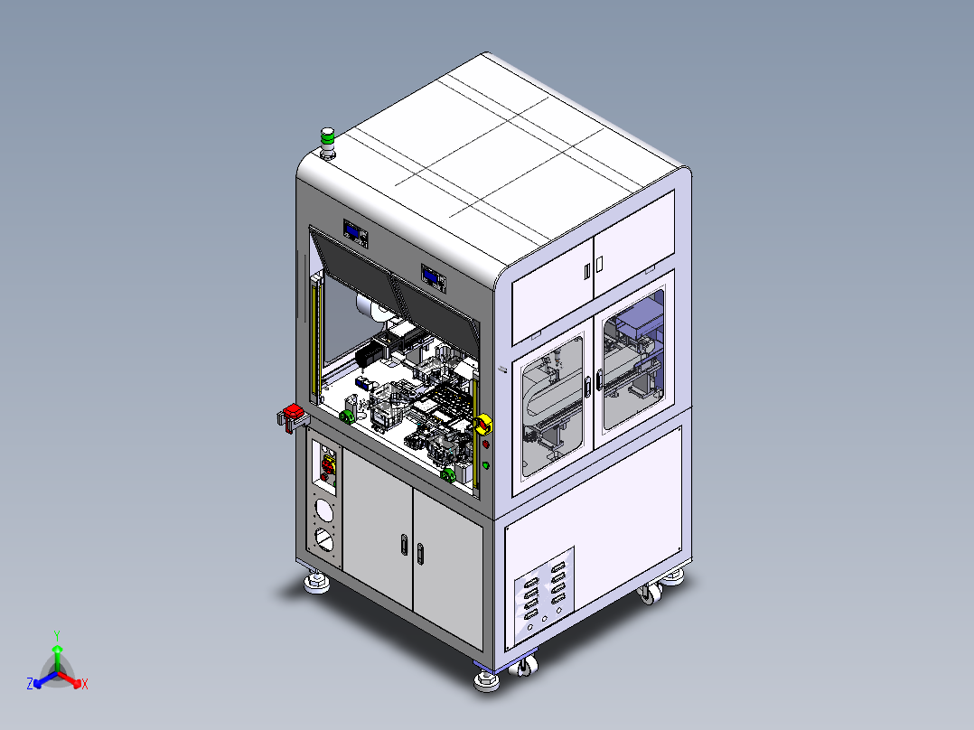 锁螺丝镭射检查一体机sw24可编辑正等轴测图