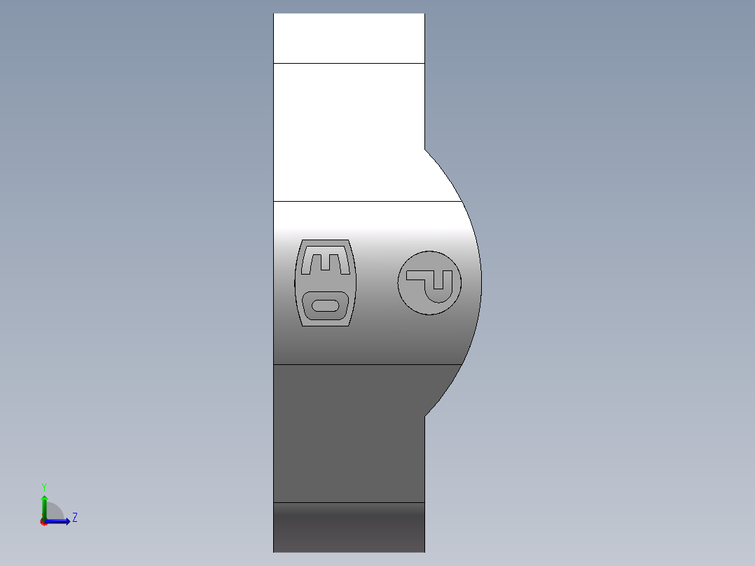 法兰接头、FS-08左视图