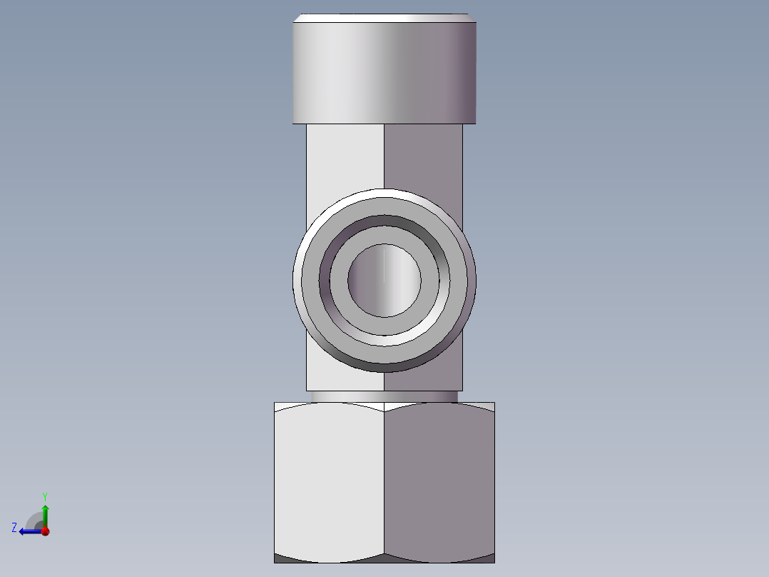 CC+CD 三通组合接头、CD-20右视图